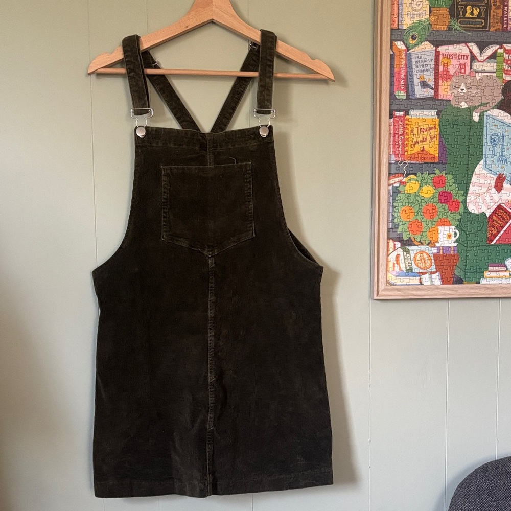 Altar'd State dark brown corduroy overall dress
